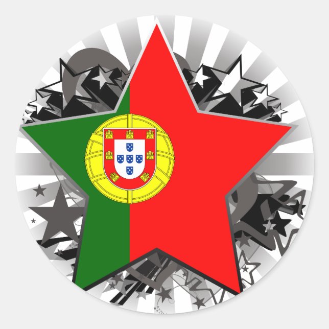Sticker Rond Portugal Star (Devant)