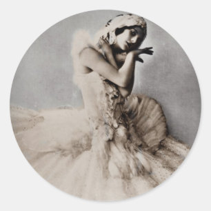 Sticker Rond Posé en Pointe
