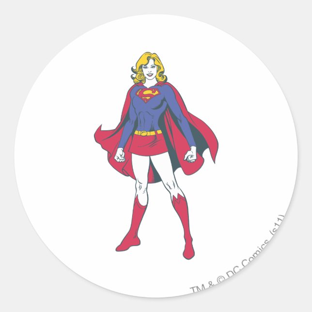 Sticker Rond Pose Supergirl 2 (Devant)