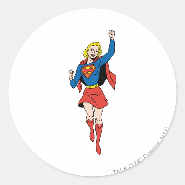 Sticker Rond Pose Supergirl 4 (Devant)