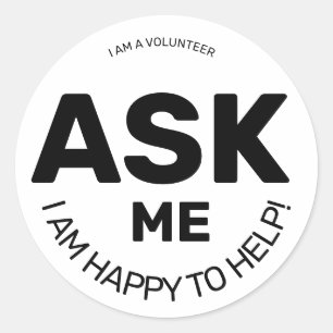 Sticker Rond Posez-moi une question