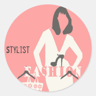 Sticker Rond Posher Crème rose Influencer Fashion Liste de Styl