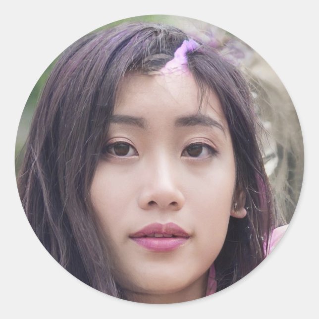 Sticker Rond Positivité du rayonnement (Devant)