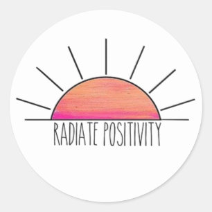Sticker Rond Positivité du rayonnement