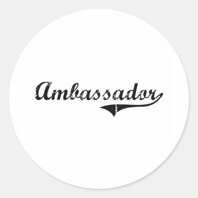 Sticker Rond Poste professionnel ambassadeur (Devant)
