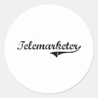 Sticker Rond Poste professionnel de télévendeur