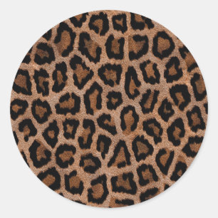 Sticker Rond Poster de animal Motif classique de Leopard