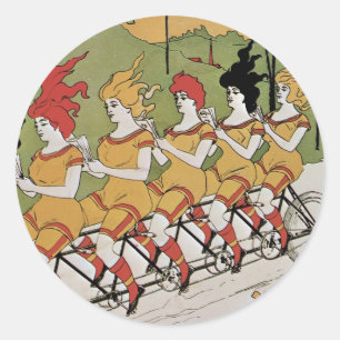 Sticker Rond Poster de bicyclettes de roulements