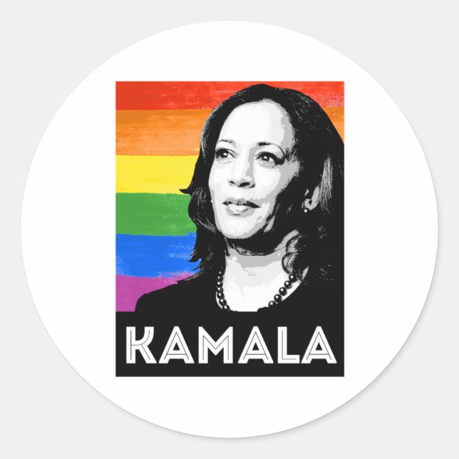 STICKER ROND POSTER FIDE 2020 DE KAMALA HARRIS (Devant)