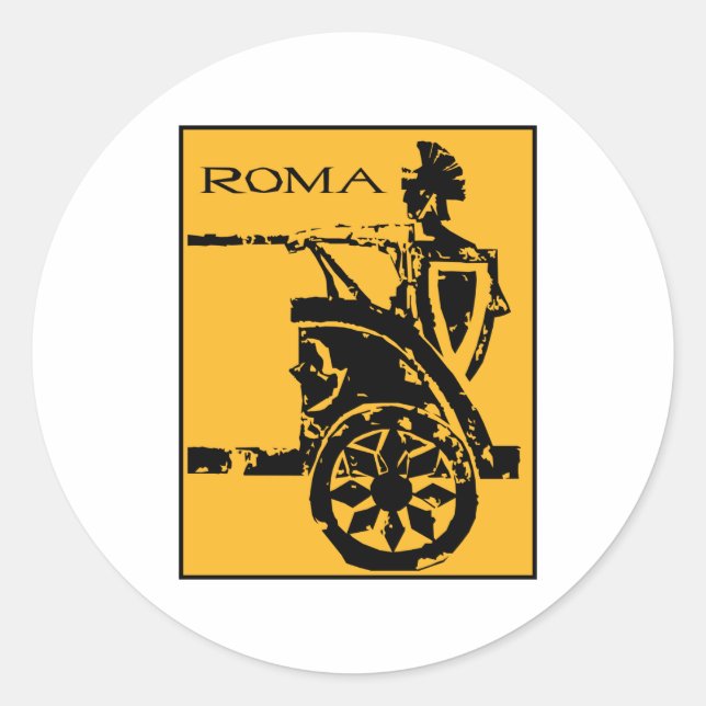 Sticker Rond Poster rom (Devant)