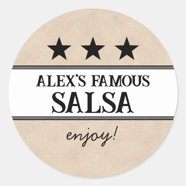 Sticker Rond Pot de canne du marché artisanal sur mesure Produi (Devant)