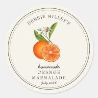 Pot de confiture d'orange vintage fait maison