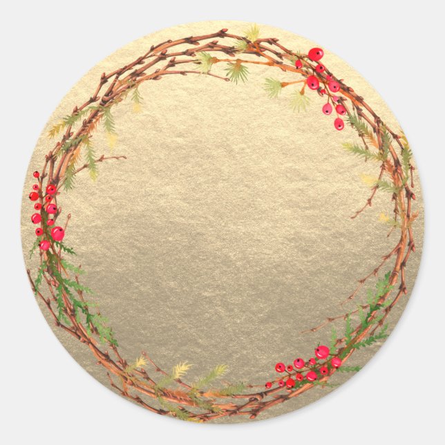 Sticker Rond Pot de confiture en bocal Mason doré fait maison C (Devant)