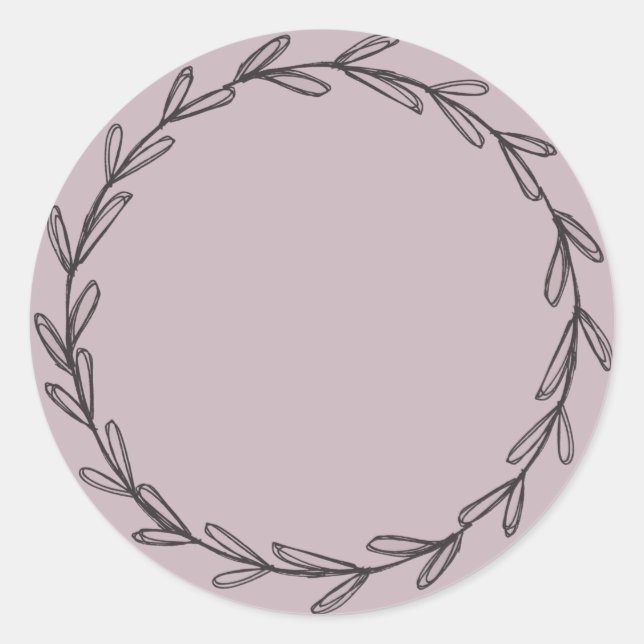 Sticker Rond Pot de confiture violette fait maison Rustique sur (Devant)