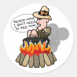 Sticker Rond Pot de Cuisine cannibale