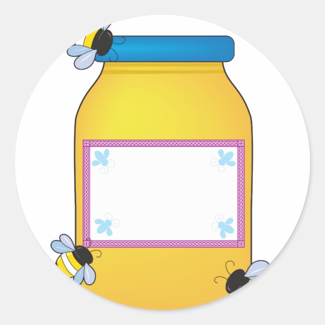 Sticker Rond Pot de miel (Devant)