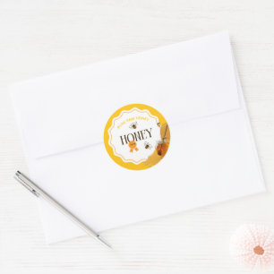 Sticker Rond Pot de miel abeille miel ruche Apiculture