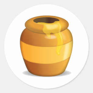 Sticker Rond Pot de miel - Emoji