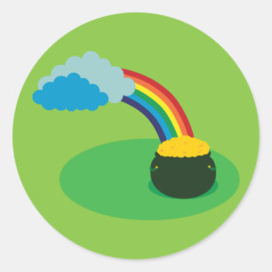 Sticker Rond Pot d'or