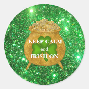 Sticker Rond Pot d'or irlandais