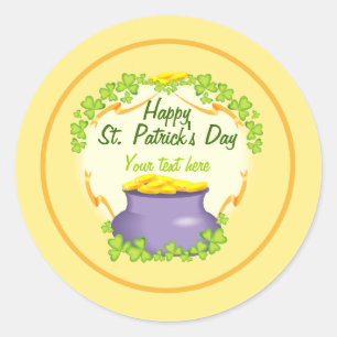 Sticker Rond Pot d'or irlandais