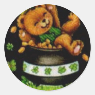 Sticker Rond Pot d'ours