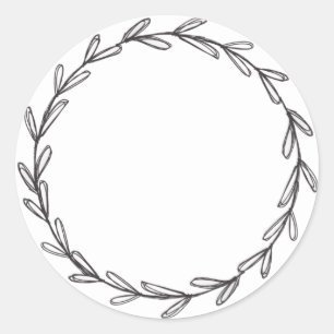 Sticker Rond Pot/Épice Blanc Main Glissée Tirage blanc