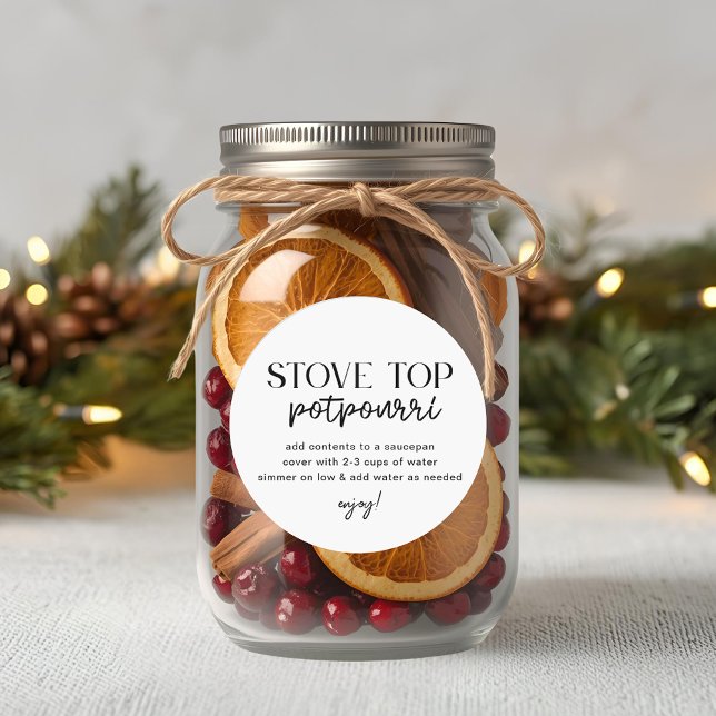 Sticker Rond Pot-pourri de Noël moderne fait maison pour la cui (Créateur téléchargé)