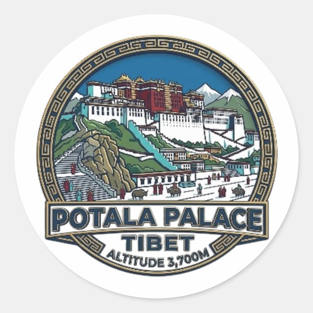 STICKER ROND POTALA PALACE (Devant)