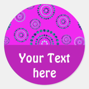 Sticker Rond Pots Circle Power Flowers + votre backgr. & idées