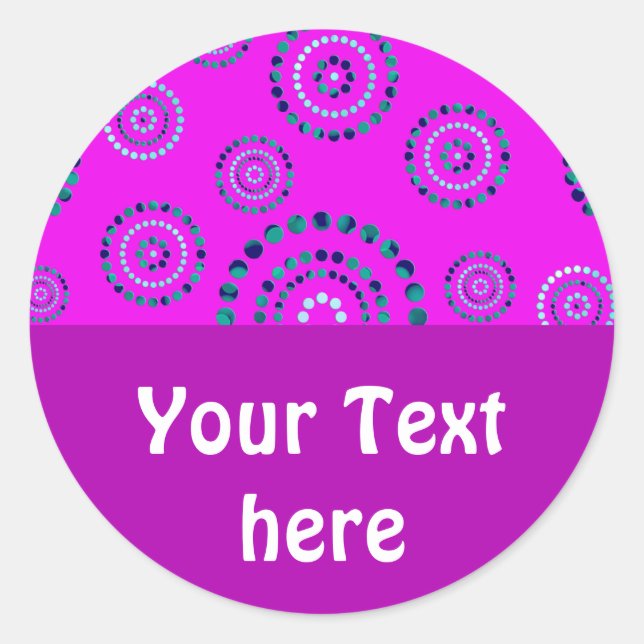 Sticker Rond Pots Circle Power Flowers + votre backgr. & idées (Devant)