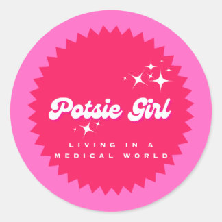 Sticker Rond Potsie Girl