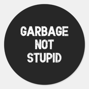 Sticker Rond Poubelle Trump 2025 Drôle 45 47 partisan de Trump 
