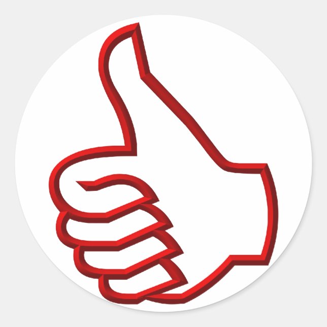 Sticker Rond Pouce Haut main (Devant)