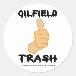 Sticker Rond Pouces, déchets de gisement de pétrole,