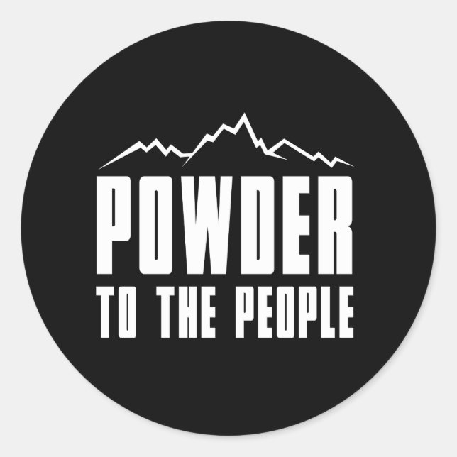 Sticker Rond Poudre au peuple (Devant)
