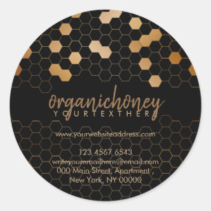 Sticker Rond Poudre de cire de miel Apiariste