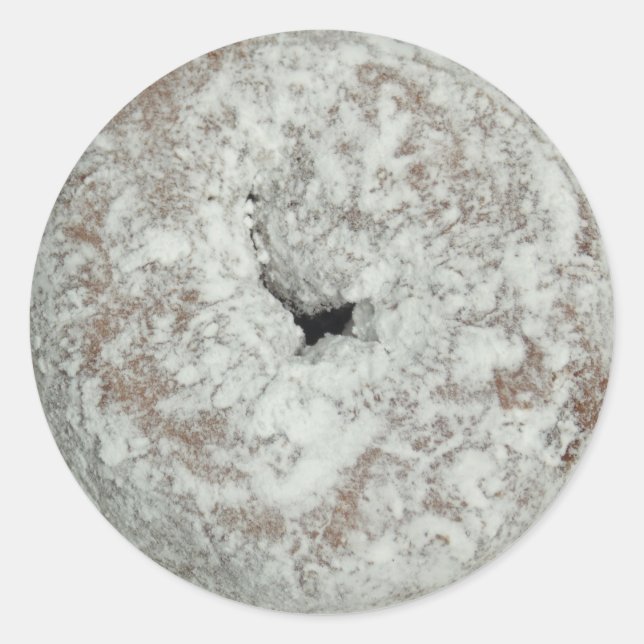 Sticker Rond Poudre sucré beigne rond collants brillants (Devant)