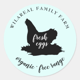 Sticker Rond poule de la famille ferme classique