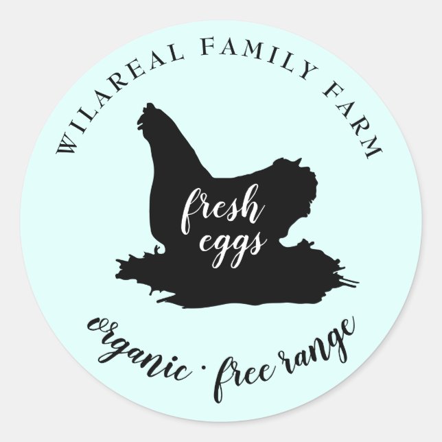 Sticker Rond poule de la famille ferme classique (Devant)
