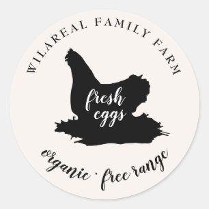 Sticker Rond poule de la famille ferme classique
