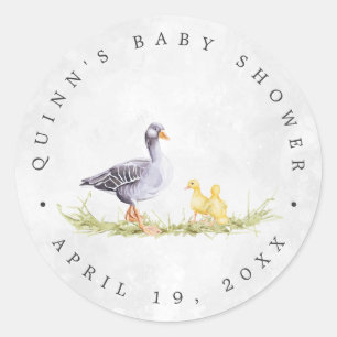 Sticker Rond Poule de la ferme rustique Mère l'Oye Cadeau de