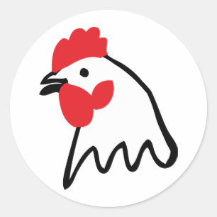 Sticker Rond poule mouillée
