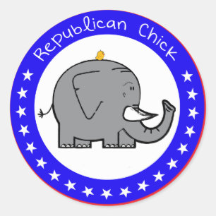 Sticker Rond poule républicaine