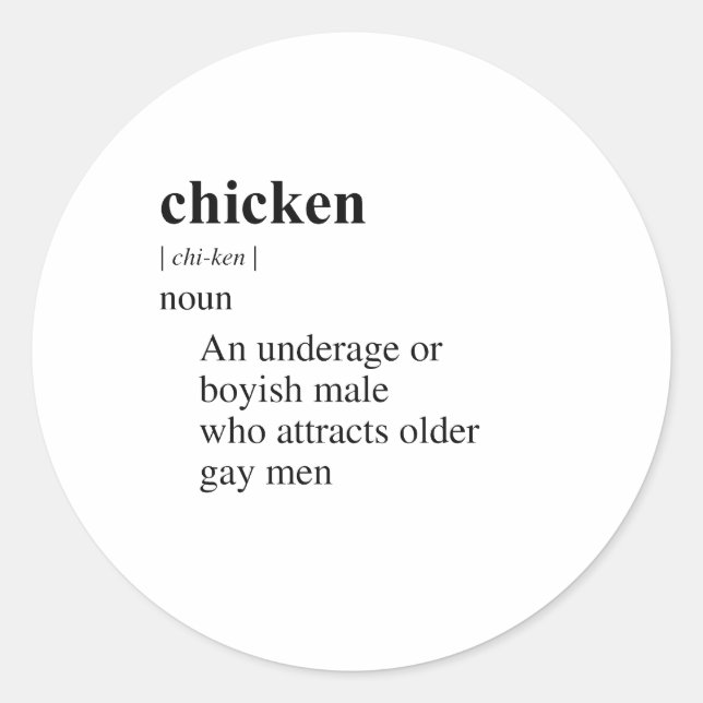 STICKER ROND POULET (Devant)