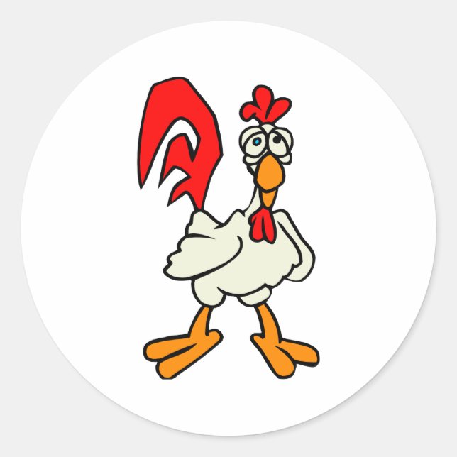 Sticker Rond Poulet à la chiggy (Devant)