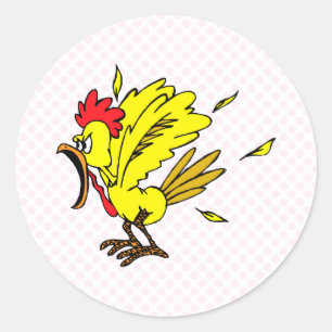 Sticker Rond Poulet au Cheapo