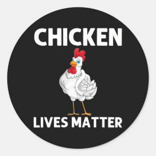 Sticker Rond Poulet cool Pour L'Agriculteur Agricole Du Poulet