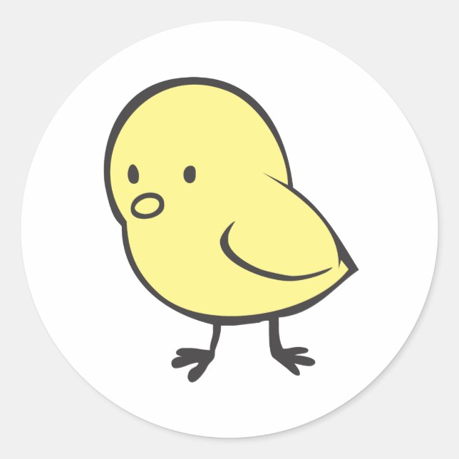 Sticker Rond Poulet de bébé (Devant)