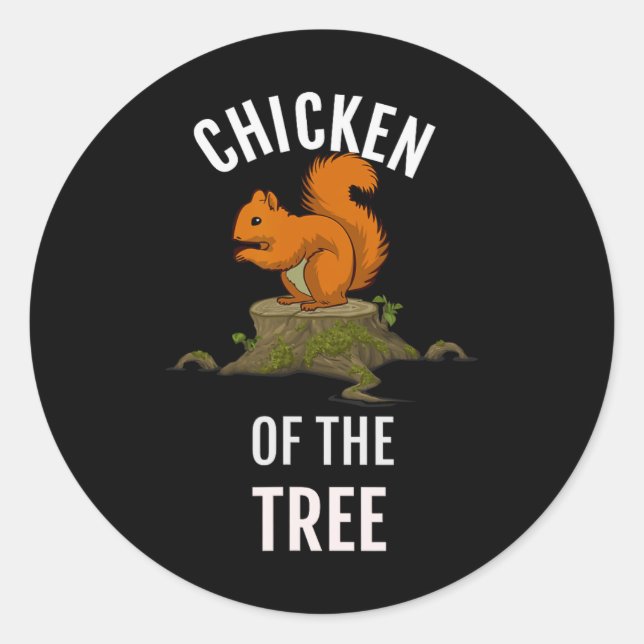 Sticker Rond Poulet De L'Arbre (Devant)